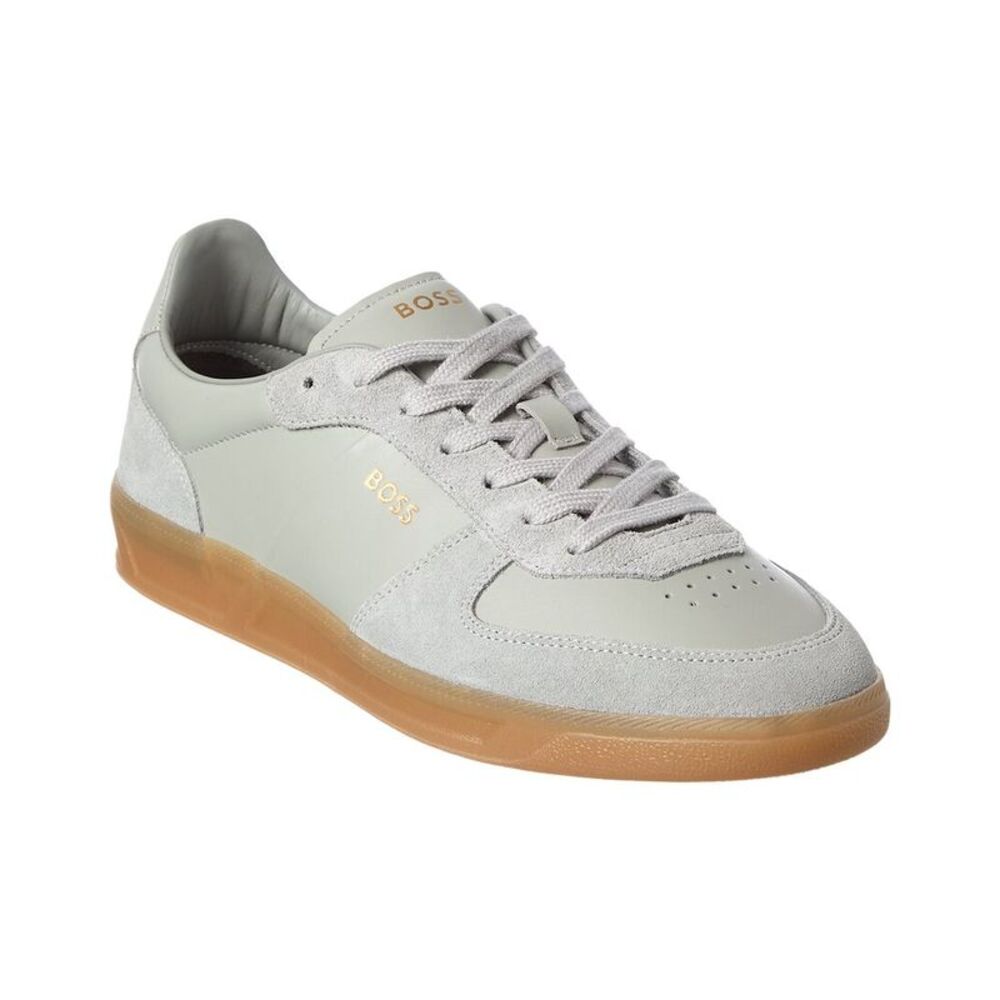 Boss Hugo Boss Brandon Leather & Suede Sneaker, Gray